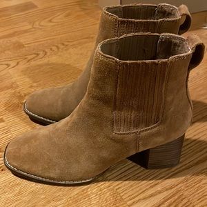 Madewell Suede Chelsea Boots Tan 8
